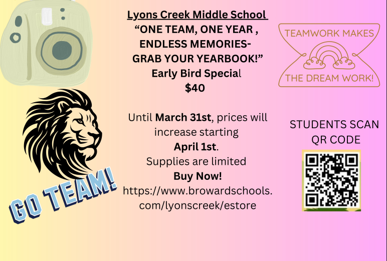  Screen shot of the Early Bird Yearbook Special flyer
